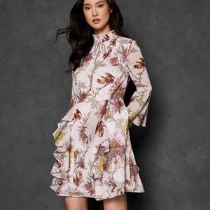Ted Baker Arabesque high neck ruffle dress